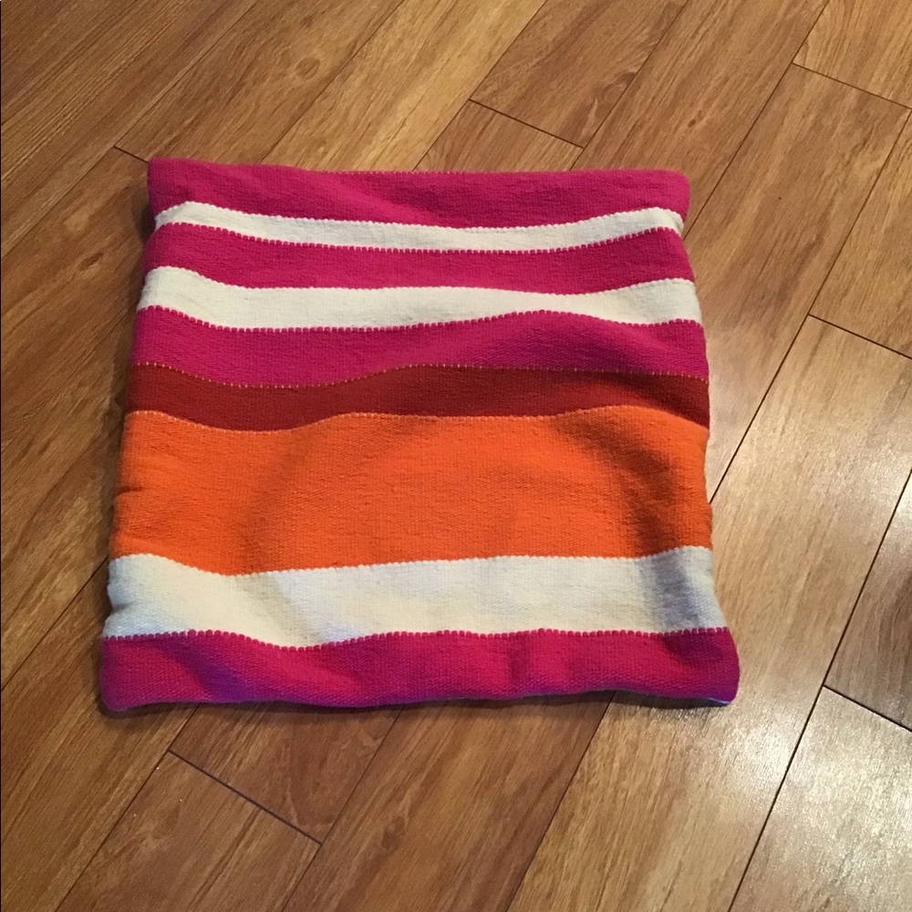 WEST ELM MULTI COLOURED STRIPED PILLOW CASE